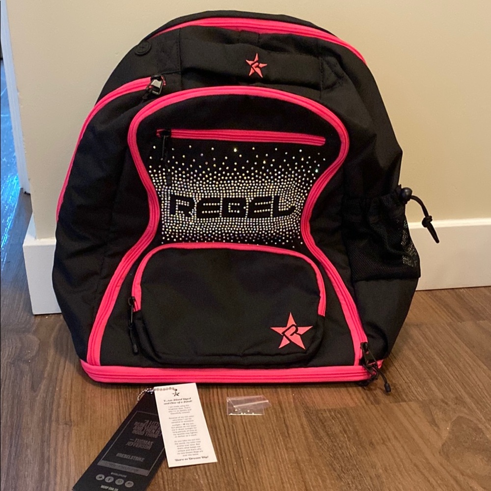 Rebels Black and Pink Athletic Backpacks